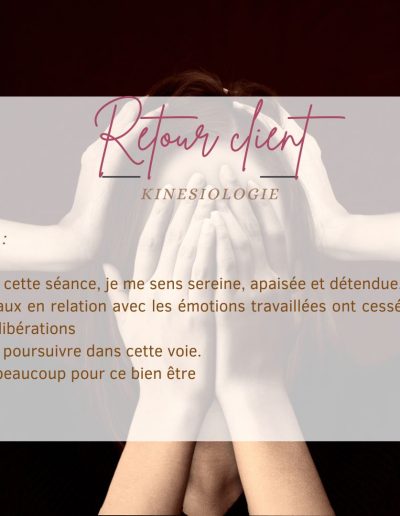 Avis Mme B kinesiologie