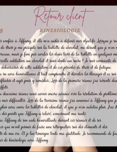 Avis Mme S kinesiologie